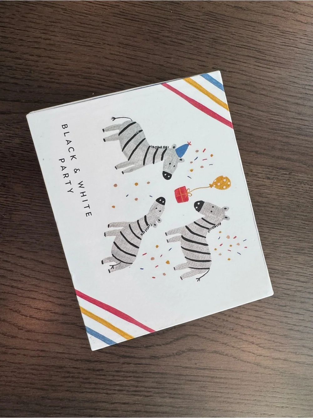 Black & White Party Zebra Napkins - Multicolor Accents